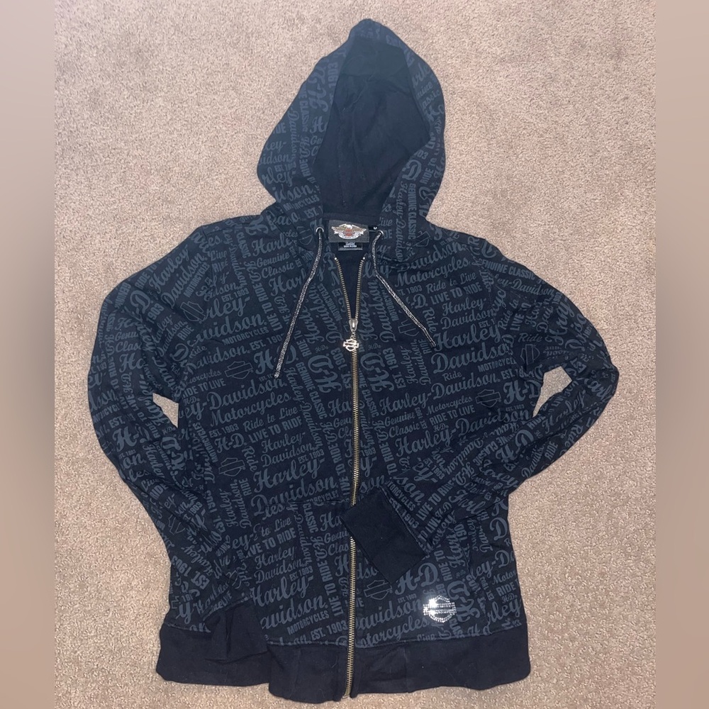 Women’s Harley Davidson Zip up Hoodie. Size M.